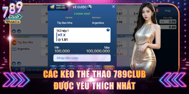 Các kèo thể thao 789Club được yêu thích nhất
